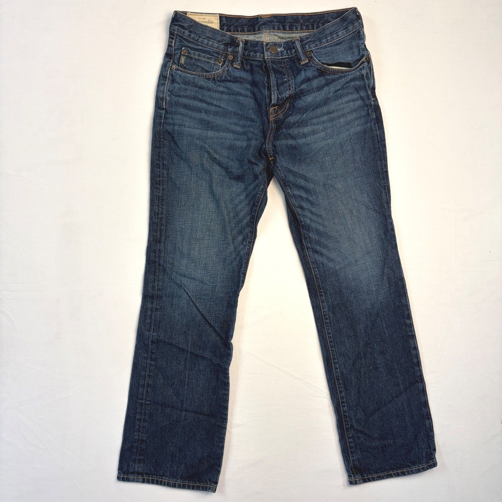 Abercrombie & Fitch Classic Straight Jeans Mens 32x30 Blue Button Fly Denim‎ Y2K